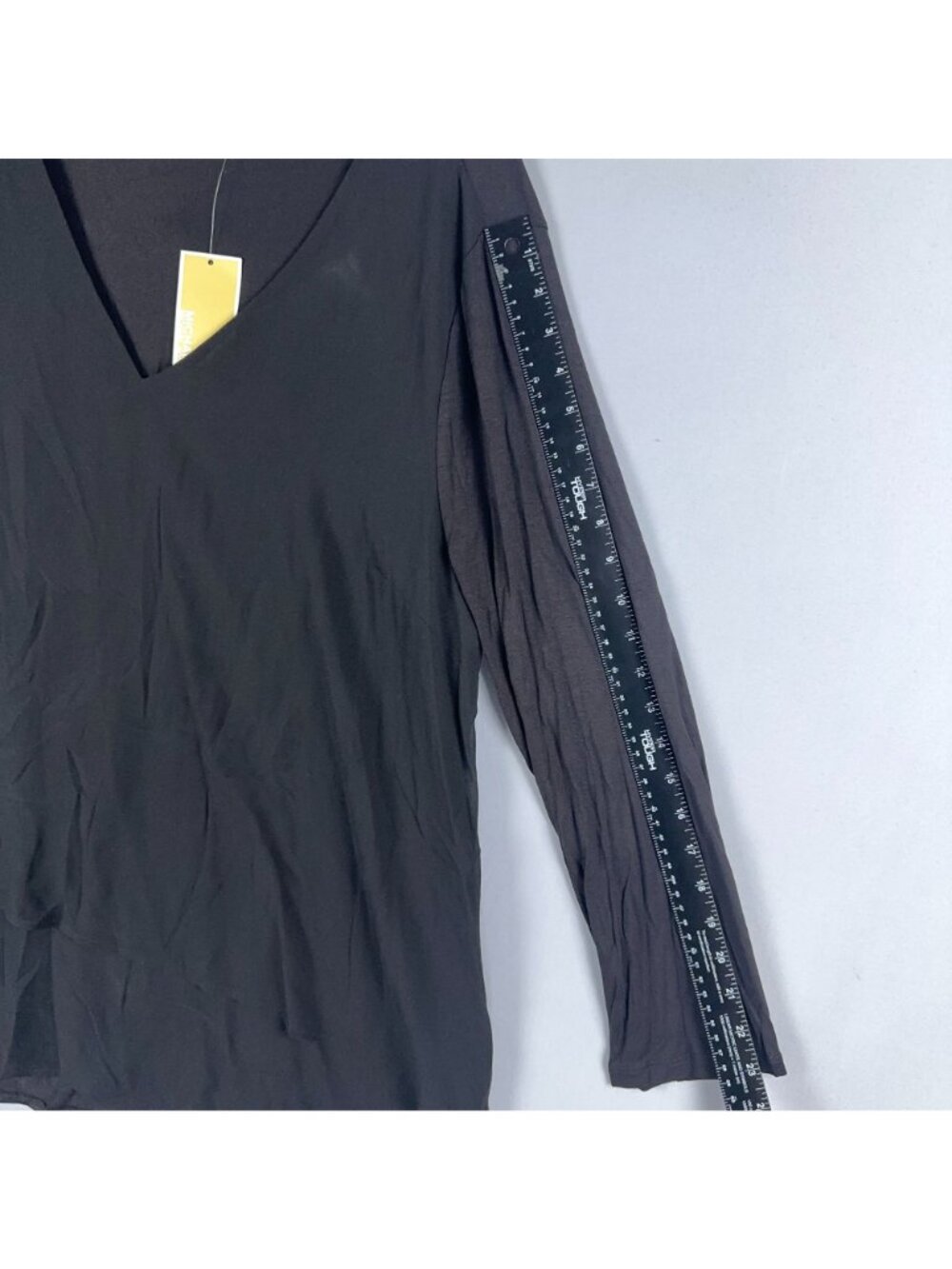 Michael Kors Tunic Top Size XXL Black V Neck Layered Long Sleeve Was $68 - Picture 10 of 12